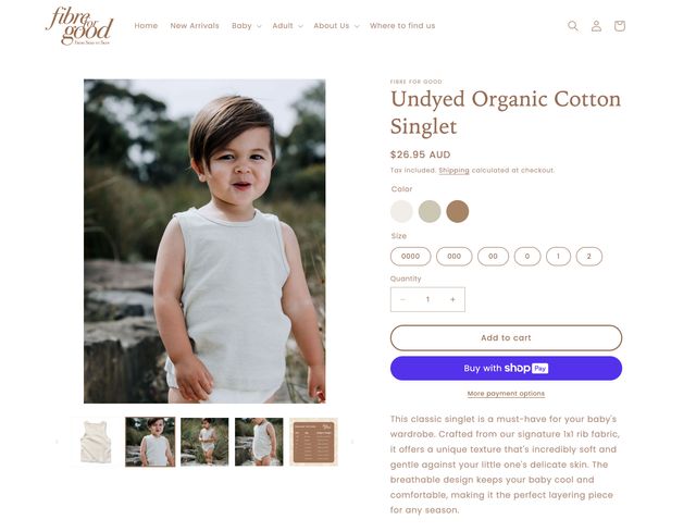 Fibre For Good has long used a Shopify-based store, which allows it to
easily deliver a superior customer experience using a streamlined e-commerce
workflow.