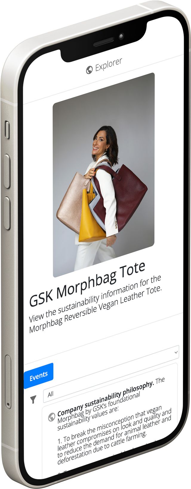 The Morphbag Digital Product Passport
Example