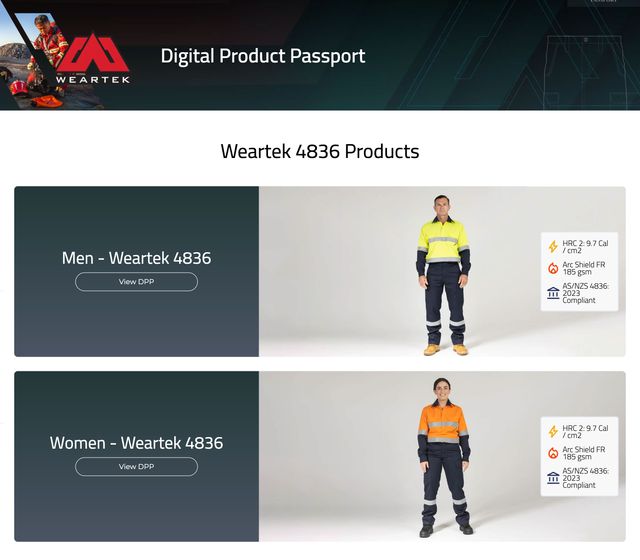Australian performance workwear brand Weartek used the PicoNext AI Assistant
to distill product data into its Digital Product Passport