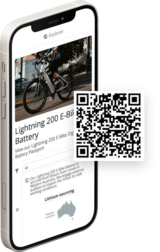 Consumers can access a Digital Battery Passport via a QR
Code